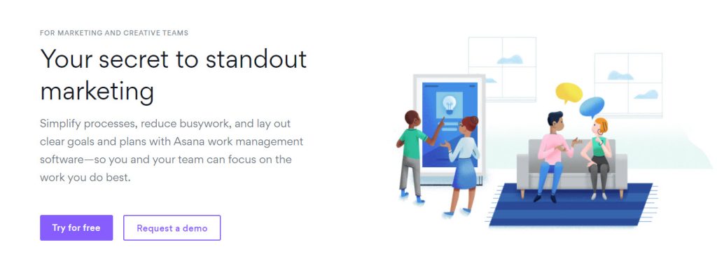 Asana-Muted-CTA Asana Muted Call To Action Example