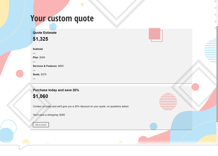 Display Online Calculator Results