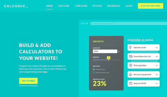 Calconic Web Calculator Creator