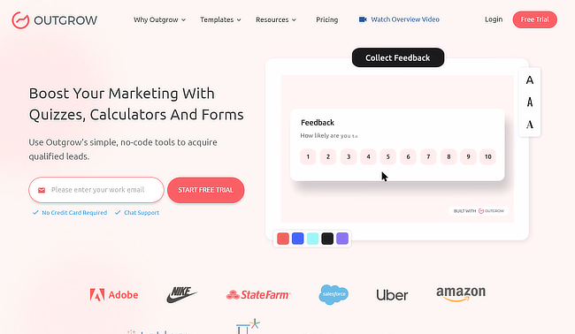 Outgrow Online Calculator Builder