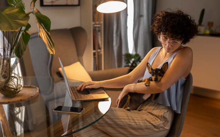 Woman Working From Home